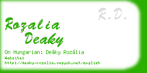 rozalia deaky business card