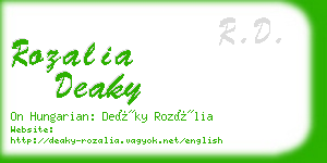 rozalia deaky business card